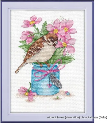 Produktbild von Backofen-Kreuzstich-Set „Hello Spring“, Zählvorlage, 15 x 21 cm
