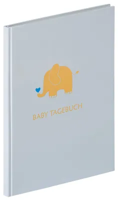 Image de Walther, carnet de bord pour bébés, collection Animal, bleu, 20x28 cm