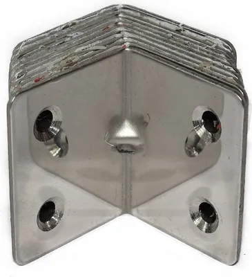 Produktbild von Edelstahl Winkel 30x30x38mm Chrom (VE 10 Stück) Lochwinkel Montagewinkel