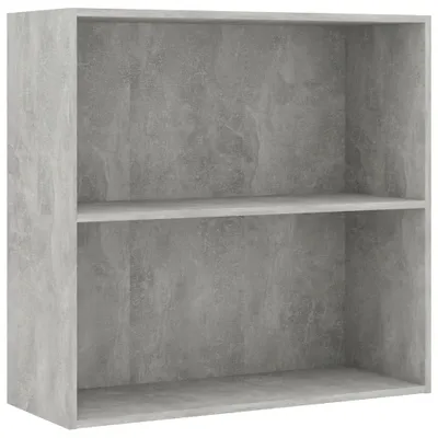 Produktbild von vidaXL Bücherregal 2 Fächer Betongrau 80x30x76,5 cm Holzwerkstoff