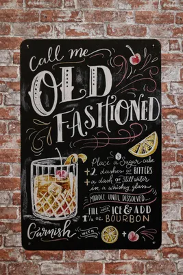 Produktbild von Old Fashioned Metallschild - Mancave Dekoration - Wandschild - Metallschilder - 30 x 20 cm - Blechschild - Metal Sign - Retro blechschild.
