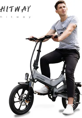 Produktbild von Elektrofahrrad Falt ， Ebike  Klapprad 16 Zoll mit 36V 7.5Ah Lithium-Akku, 250W Motor 25km/h,  Aluminiumrahmen Scheibenbremse, Elektrische E-Bike für Herren Damen Mountainbike