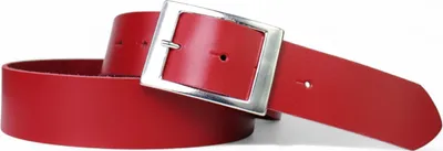 Produktbild von Ledergürtel Damen Echtleder 3,8 cm, rechteckige Schnalle silber, FRONHOFER