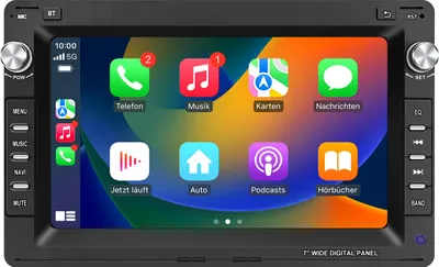 Immagine prodotto di Autoradio Android 7'' 64GB per VW Golf 4, Polo 9N / 9N3 e Passat B5 – CarPlay, Android Auto, navigatore GPS, Bluetooth