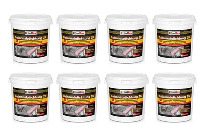 Produktbild von Isolbau Balkonabdichtung 2K - 160 kg Dichtschlämme zur Abdichtung von Balkon, Terrasse, Bad, Keller, Dusche
