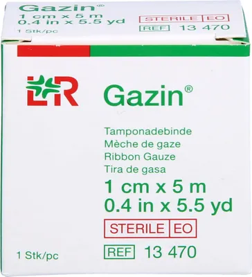 Produktbild von Lohmann Rauscher Gazin Tamponadebinde steril gerollt 1 cm x 5 m