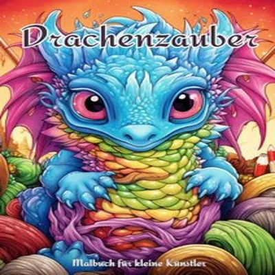 Produktbild von Malbuch Drachenzauber für Kinder: Fesselnde Drachenillustrationen für farbenfrohe Abenteuer