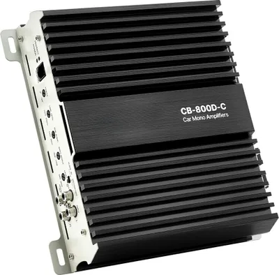 Obrázok produktu pre Monoblokový zosilňovač do auta, 800 W RMS MAX, stabilný pri 1/2/4 ohmoch, 1-kanálový zosilňovač do auta triedy D s diaľkovým ovládaním úrovne subwoofera, nízkopásmovým filtrom, zosilnením basov a fázovým posunom, ovládačom hlasitosti