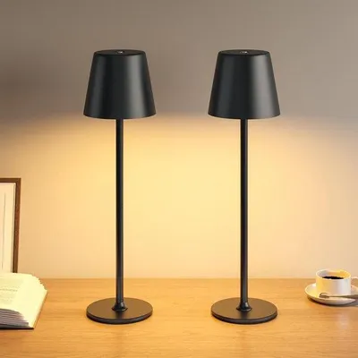 Productafbeelding van Set van 2 Dimbare Draadloze LED Tafellampen met Aanraakfunctie