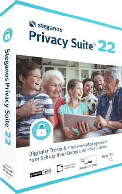 Produktbild von Steganos Privacy Suite 22. Für Windows 8/10