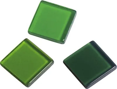 Produktbild von Acryl-Mosaiksteine 1x1 cm 205 Stk transparent grün