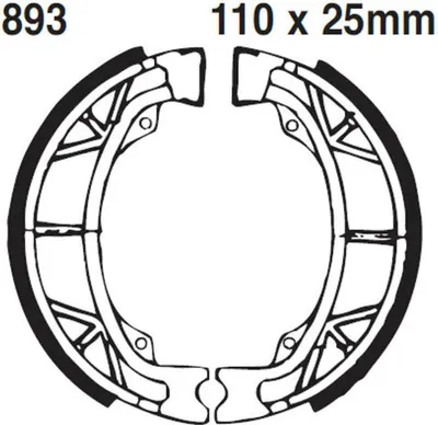Immagine prodotto di Ganasce freno posteriori EBC 893 D.110mm
