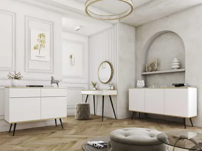 Produktbild von Wohnzimmer-Set Oro weiß