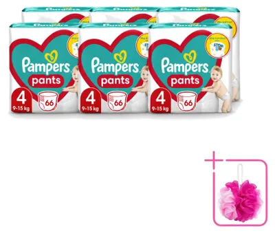 Productafbeelding van 6 x Pampers Pants luierbroekjes, maat 4, 9–14 kg - voordeelpakket - 6 stuks