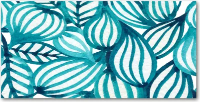 Produktbild von Tulup Glas-Bild -140x70- Wandkunst Dekorative Wand für Küche & Wohnzimmer - Blumen & Pflanzen - Blumenmuster - Grün