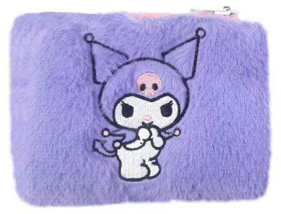 Produktbild von Hello Kitty Kuromi Plüsch Geldbörse mit Karabiner Reißverschluss