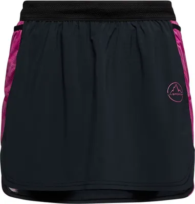 Schwarzer Auster Skirt W von La Sportiva mit pinken Akzenten; geeignet für Herrenbekleidung.