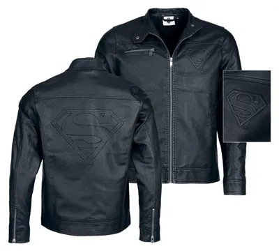 Produktbild von Superman Kunstlederjacke Herren Superman schwarz L