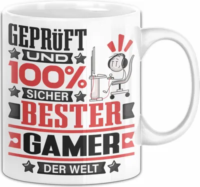 Produktbild von Gamer Geschenk Lustiger Spruch für Gamer Geschenkidee Bester Gamer Der Welt (Weiß)