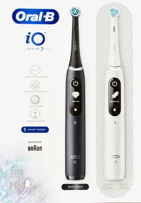 Produktbild von Braun Elektrische Zahnbürste Oral-B iO7 DuoPack Schwarz + Weiß