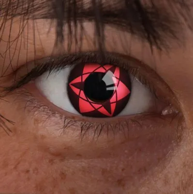 Produktbild von aricona Farbige Kontaktlinsen Cosplay Rot Mangekyo Sharingan Crazy