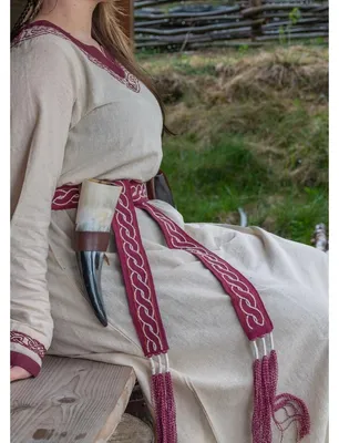 Produktbild von Wikinger Gürtel rot aus Baumwolle, "Elina"