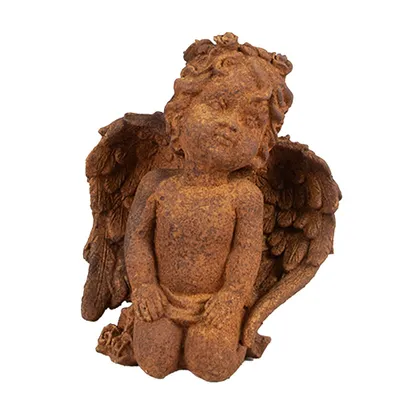 Immagine prodotto di Clayre & Eef Figurina decorativa angelo 11 cm in poliresina marrone