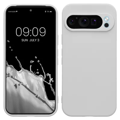 Produktbild von kwmobile Handyhülle für Google Pixel 9 Pro Hülle - weiches Handy Silikon Case - Schutzhülle Cover - Weiß matt