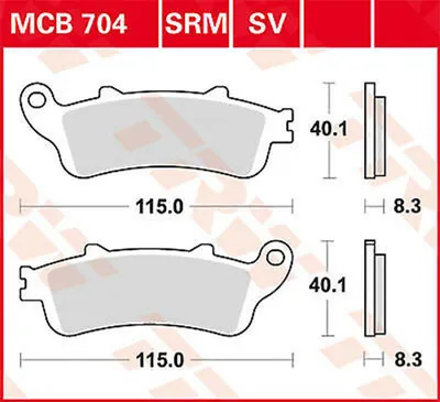 Immagine prodotto di TRW Pastiglia freno Trw Sinter Mcb 704 Sv