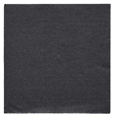 Produktbild von Servietten "DAILY Collection" 1/4-Falz 24 cm x 24 cm schwarz , 20 x 20 Stück