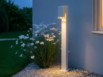 Produktbild von LED Wegeleuchte aus Alu zur Wegbeleuchtung und Gartenbeleuchtung, 100cm Weiß