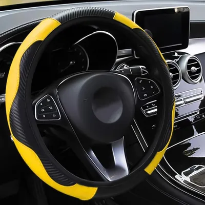 Obrázek produktu pro Univerzální kožený potah na volant s protiskluzovým a prodyšným designem