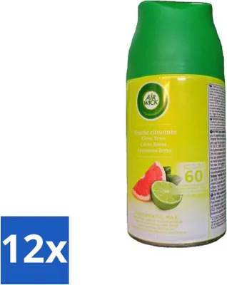 Image de Air Wick - Recharge désodorisant - Citrus Breeze - vaporisateur automatique - 250 ml - pack avantage - 12 pièces