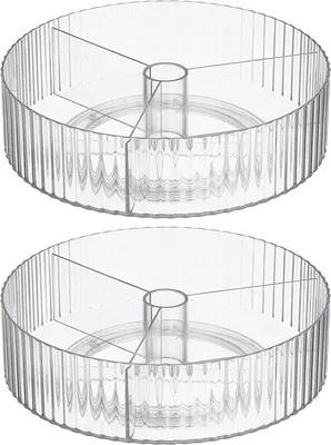Produktbild von Drehbares Ordnungssystem Gewürzhalter 2er Set Drehteller mDesign Transparent