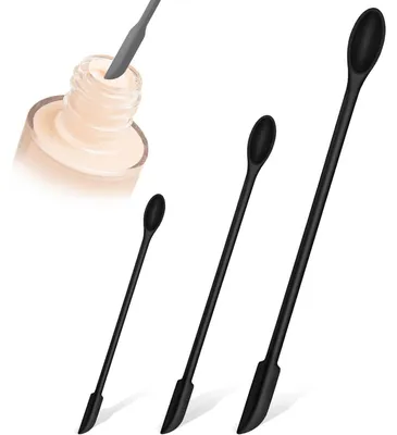 Produktbild von Teigschaber Silikon 3-teiliges Set Klein Hitzebeständig BPA Frei Schwarz