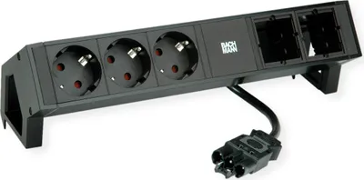 Image de BACHMANN DESK2 3xCEE7/3 2xCM Strom 0,2m GST18 RAL9005