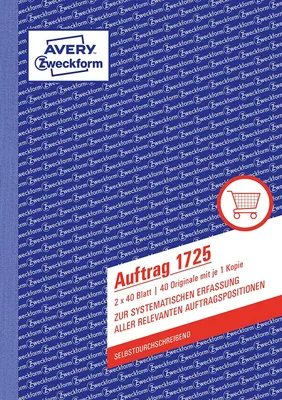 Obrázok produktu pre Avery 1725, Biela, Žltá, DIN A5, 148 mm, 210 mm, 40 listy