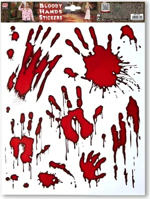 Produktbild von Blutige Handabdrücke Sticker Set