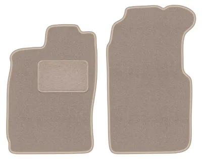 Image de Tapis avant en moquette pour Saab 900 II 1994-1995 (cabriolet) – 2 pièces, beiges, sur mesure – Wielganizator LUX