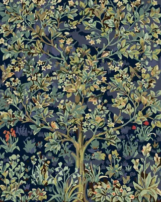 Produktbild von Diamondi - Diamond painting - BLUMIGER BAUM DES LEBENS, 40X50 cm, ohne Keilrahmen