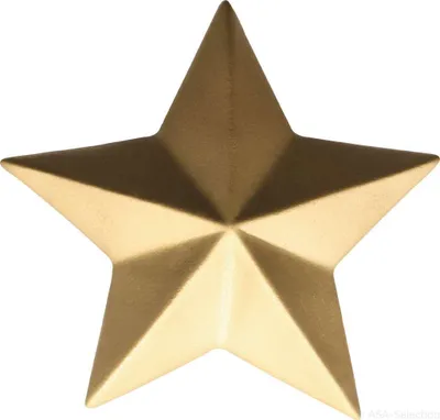Produktbild von ASA XMAS Deko Stern, gold D. 7,6 cm, H. 3 cm 66780029