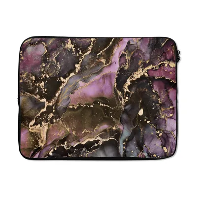Produktbild von MuchoWow® Laptop Hülle 15 Zoll Marmor - Gold - Stein - Abstrakt Laptoptasche - Laptoptasche - Sleeve - Rundum-Schutz