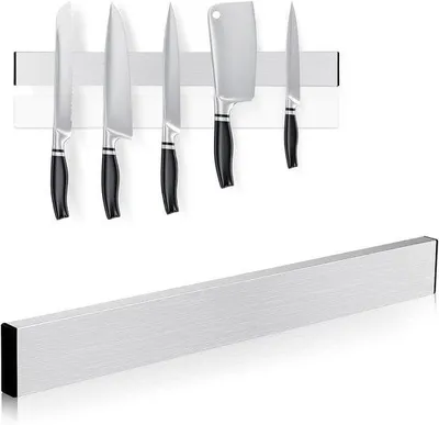 Produktbild von Magnetische Messerschienen, 40 cm - Edelstahl - selbstklebend - schützt Messer vor Beschädigung