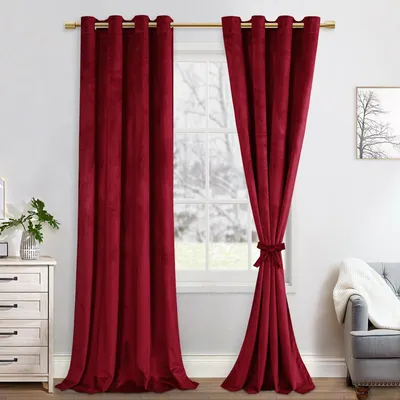 Produktbild von Verdunkelungsvorhänge Set von 2 - Samtvorhänge - 140 x 245 cm - Ösen