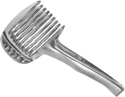 Produktbild von Kompakter praktischer Zitronenschneider aus Aluminiumlegierung zum Schneiden von Obst und Gemüse für die Küche und den Outdoor-Einsatz, geeignet für Tomaten und Kartoffeln