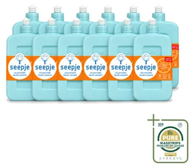 Produktbild von 12 x Seepje Spülmittel - Frische Orange - 500 ml - Vorratspackung - 12 Stücke