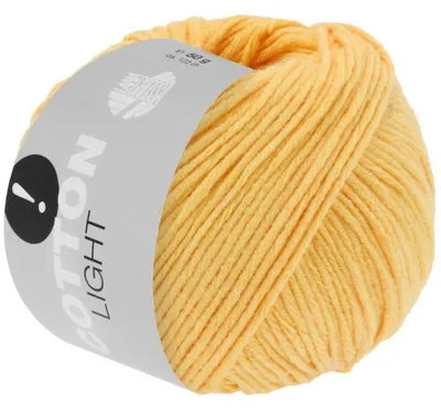 Produktbild von Lana Grossa Baumwolle LIGHT Aktion! 50 g leichte, multifile Baumwollmischung 123 m Farbe 015 - Dottergelb