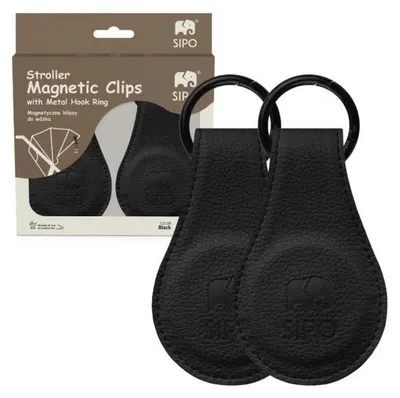 Image de Clips magnétiques pour poussette, noirs, lot de 2 - Sipo