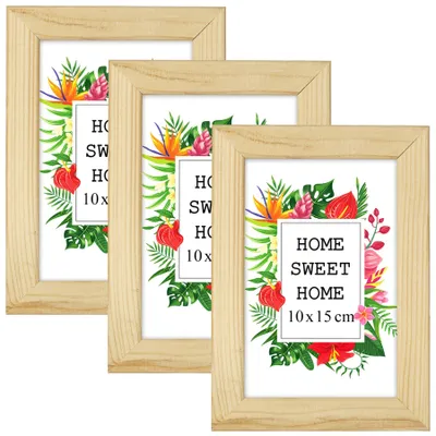 Produktbild von MG Design Set aus 3 Braun Bilderrahmen A0 84,1 x 118,9 cm - Aus echtem Holz mit Acrylglas, zum Aufhängen & Aufstellen, für Fotos, Poster & Puzzle