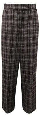 Produktbild von Q9658 DAMENHOSE PINKO BLANCA WOMAN, Karomuster, Wollmischgewebe